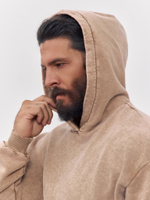 Худи garment dyed (бежевый)