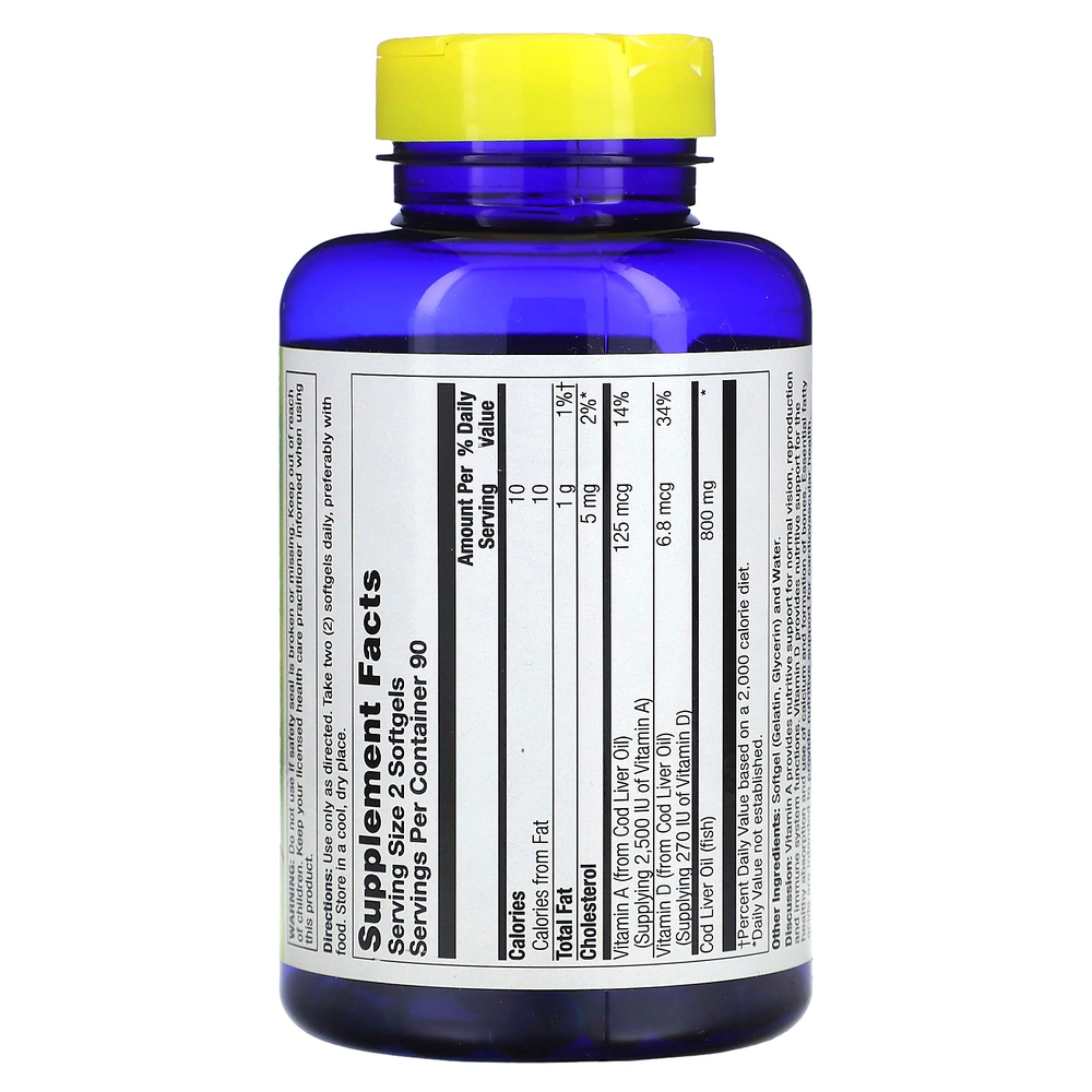 Nature's Life, Жир печени трески, 180 мягких таблеток