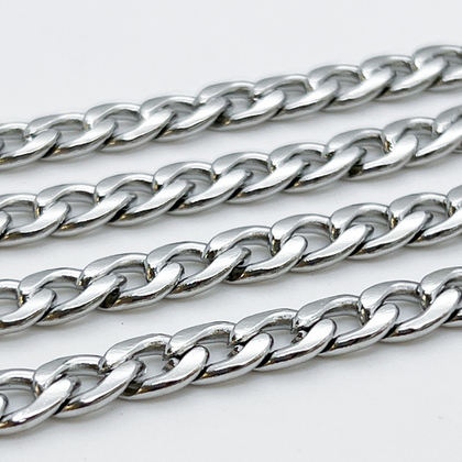 Цепочка, сталь, размер звена 10*7 мм, цена за 50 см