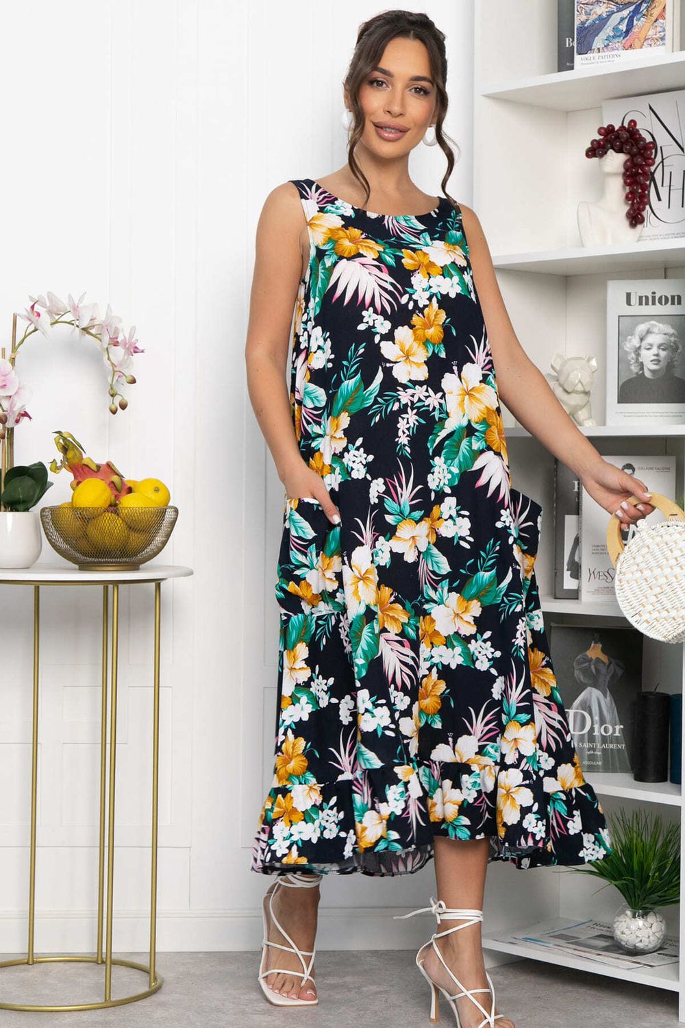 Сарафан Нимфа (синий/цветы) П13959-10М LT Collection