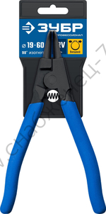 ЗУБР 170 мм, изогнутые губки, Внешний съемник стопорных колец (22821-4)