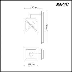 Уличный настенный светильник Novotech 358447