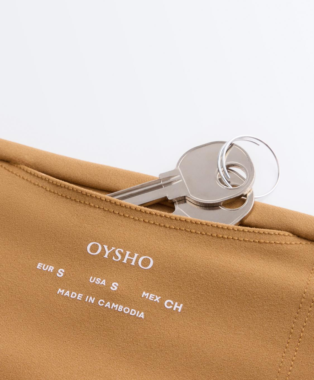 OYSHO Легинсы-велосипедки Comfortlux с высокой посадкой длиной 20 см, горчичный