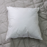Подушка Лебяжий пух 70х70 см с чехлом из хлопка Люкс