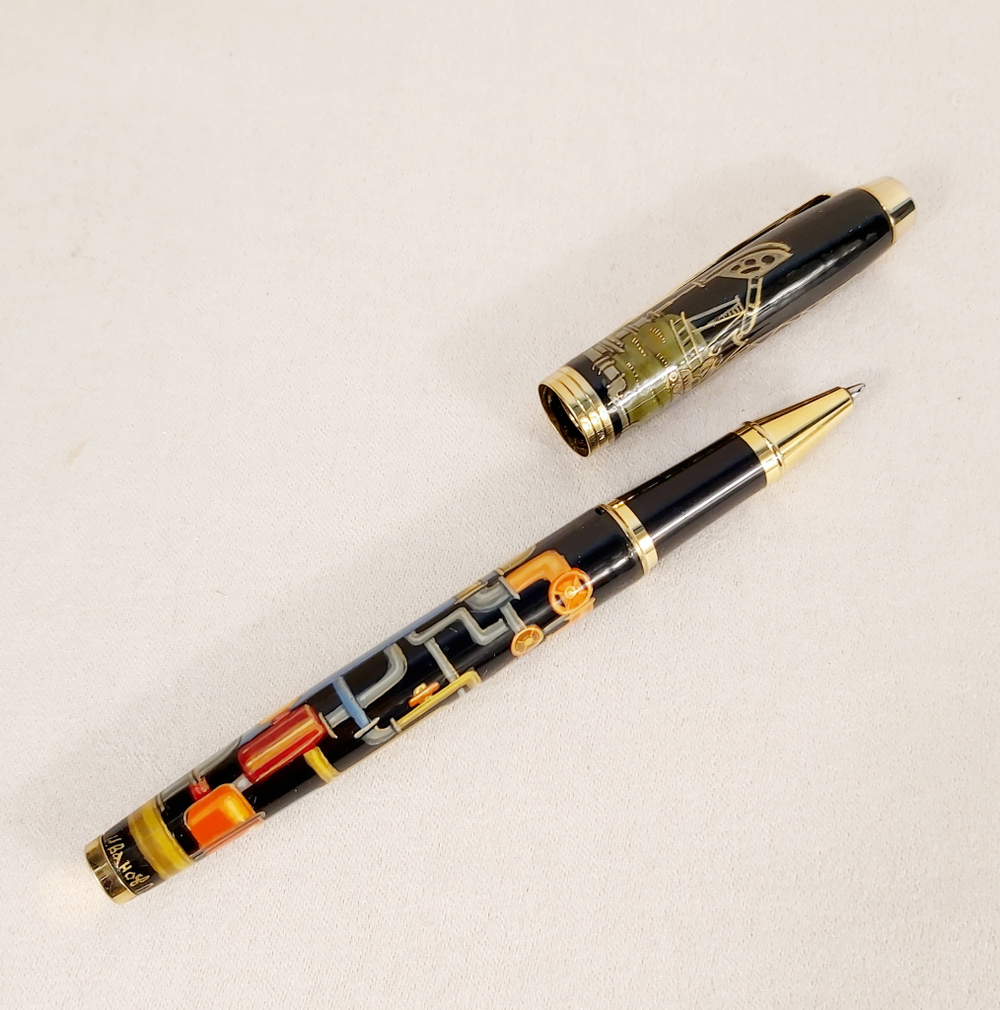 Ручка Parker с ручной росписью Палех "Подарок нефтянику"