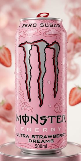 Энергетический напиток Monster Energy Strawberry Dreams (Клубника Дримс), 500мл.