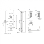 Корпус замка ML85-50/BL CP (хром) блистер