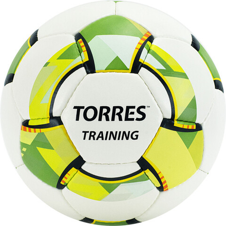 Мяч футбольный "TORRES Training",арт.F320054,р.4, 32 панели. PU, 4 под. слоя, ручная сшивка, бело-зел-сер
