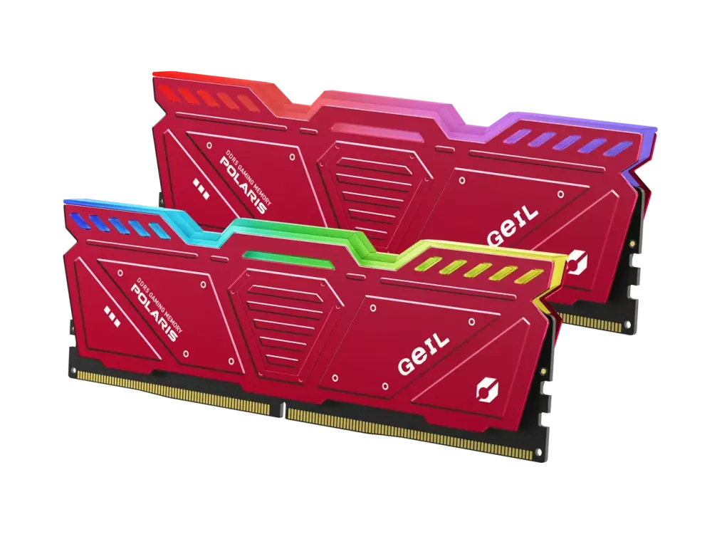 Оперативная память 32GB Kit (2x16GB) GEIL POLARIS 6000Mhz DDR5 PC5-48000 38-40-40-82 1.25V GOR532GB6000C38ADC Red