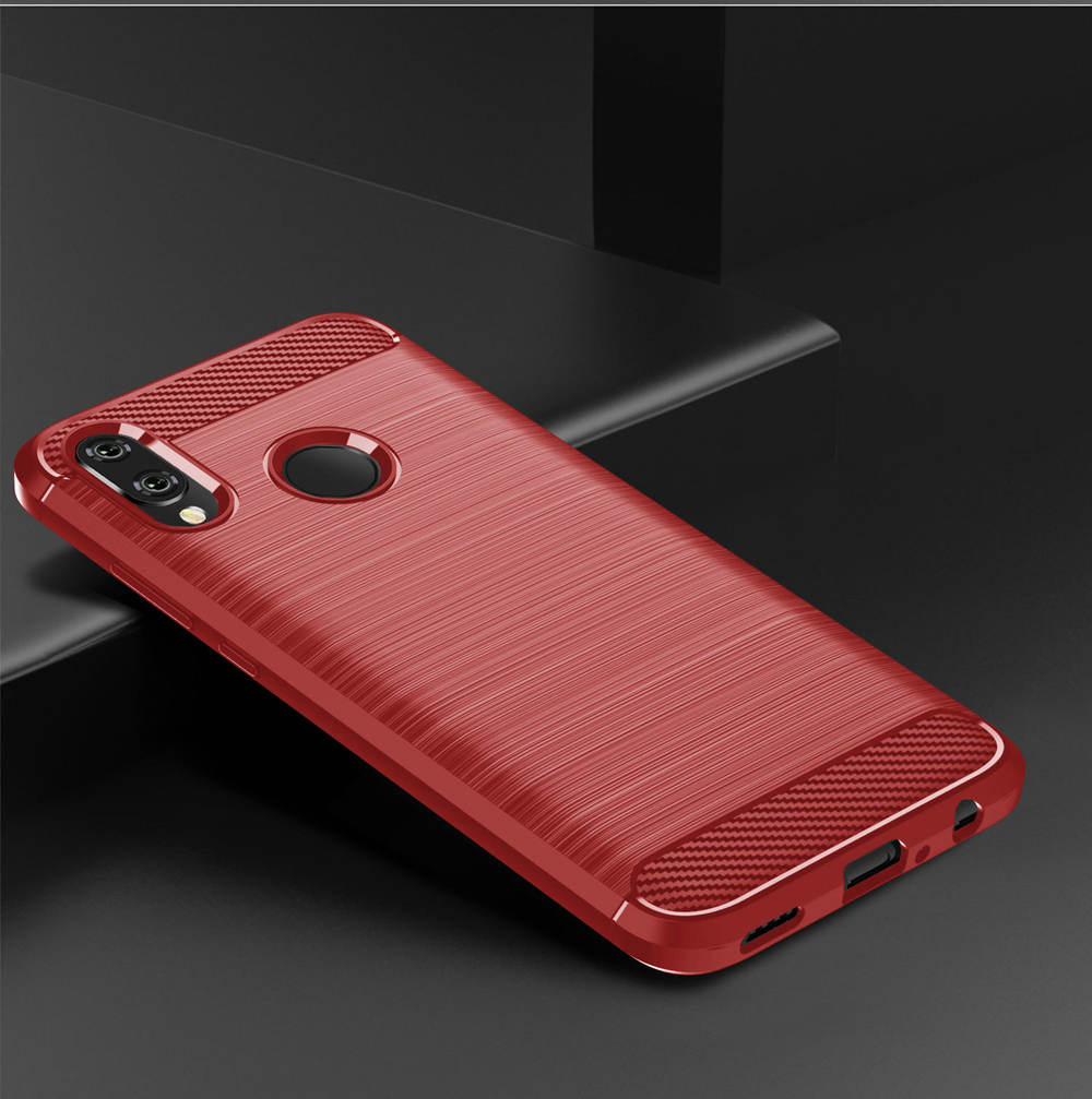 Чехол для Huawei Honor 10 lite красного цвета, серия Carbon от Caseport