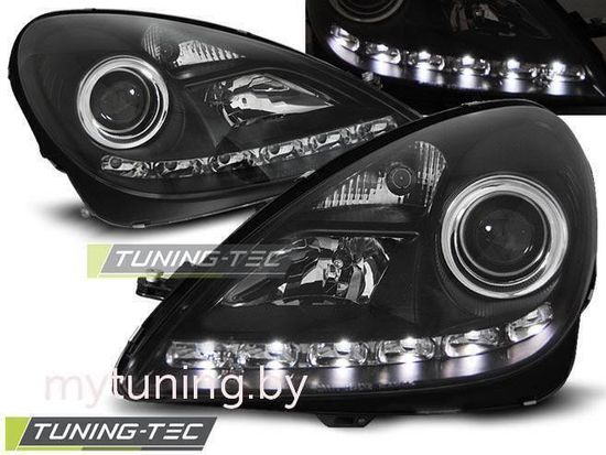 Передние фары daylight black для Mercedes SLK R171