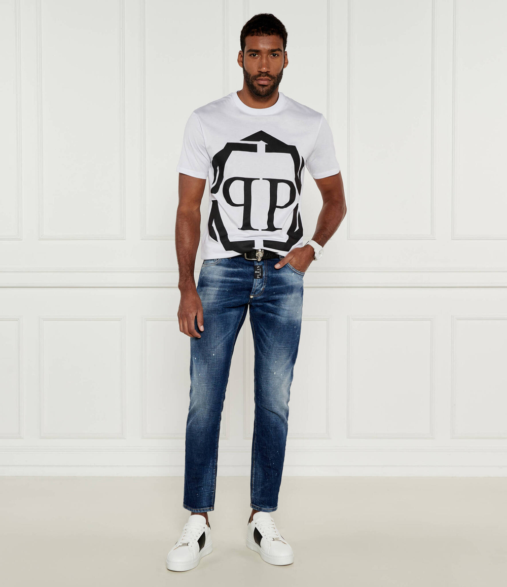 Футболка Hexagon Philipp Plein - белый(MTK7795 PJY002N)