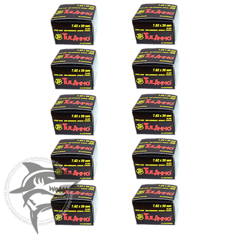 Свето-звуковые патроны 7.62х39 Тула (Комплект) (200шт)