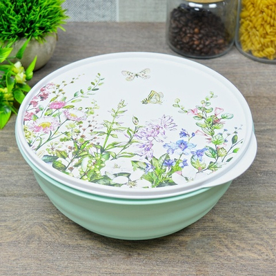 Миска 3,2л с крышкой "Latina. Цветущий луг" микс