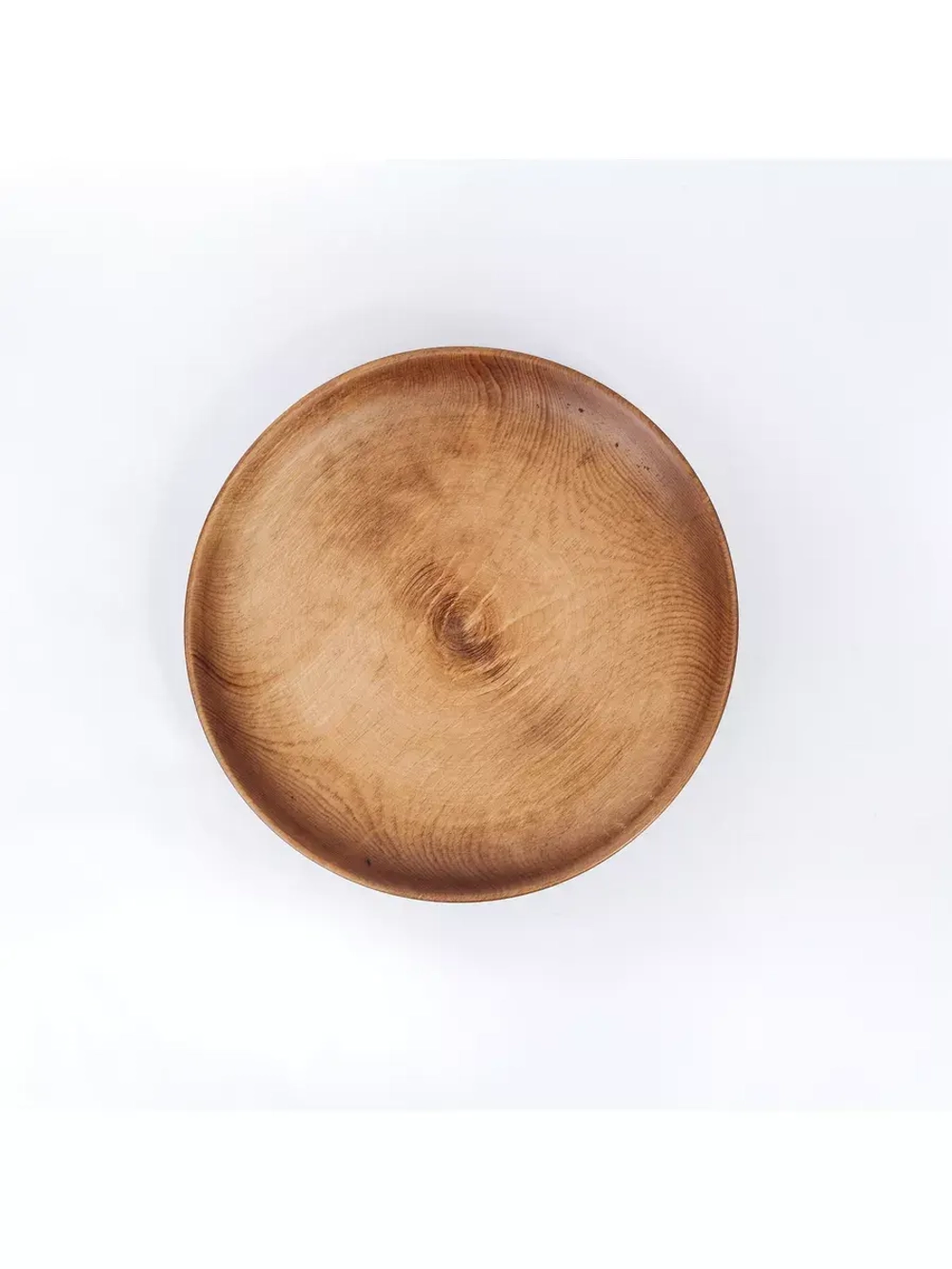 Плоская тарелка из дерева сибирский кедр