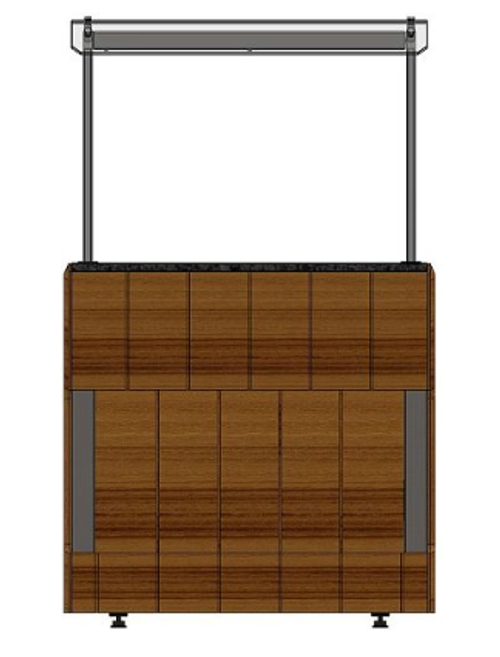 Прилавок нейтральный пристенный REFETTORIO Capital RN41SP ШС