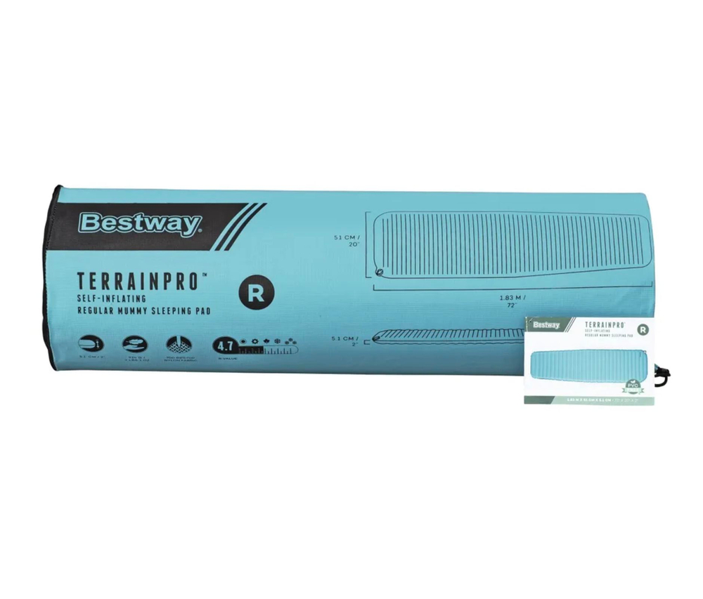 Коврик туристический самонадувающийся 183x51x5,1см до 150кг, Bestway 69621
