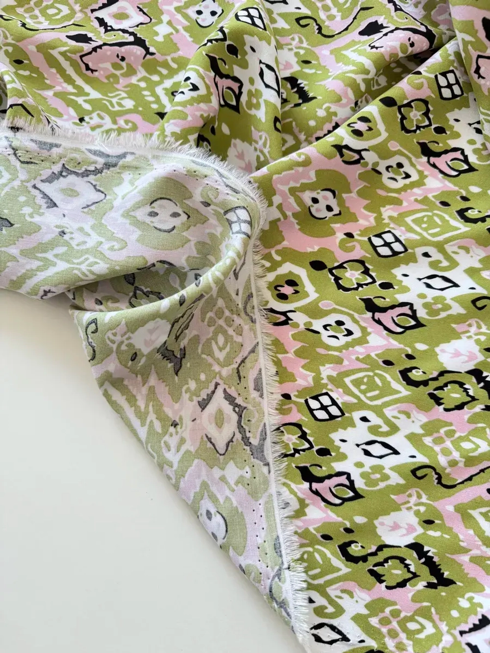 Ткань штапель для шитья 3 м плательная летняя вискозная