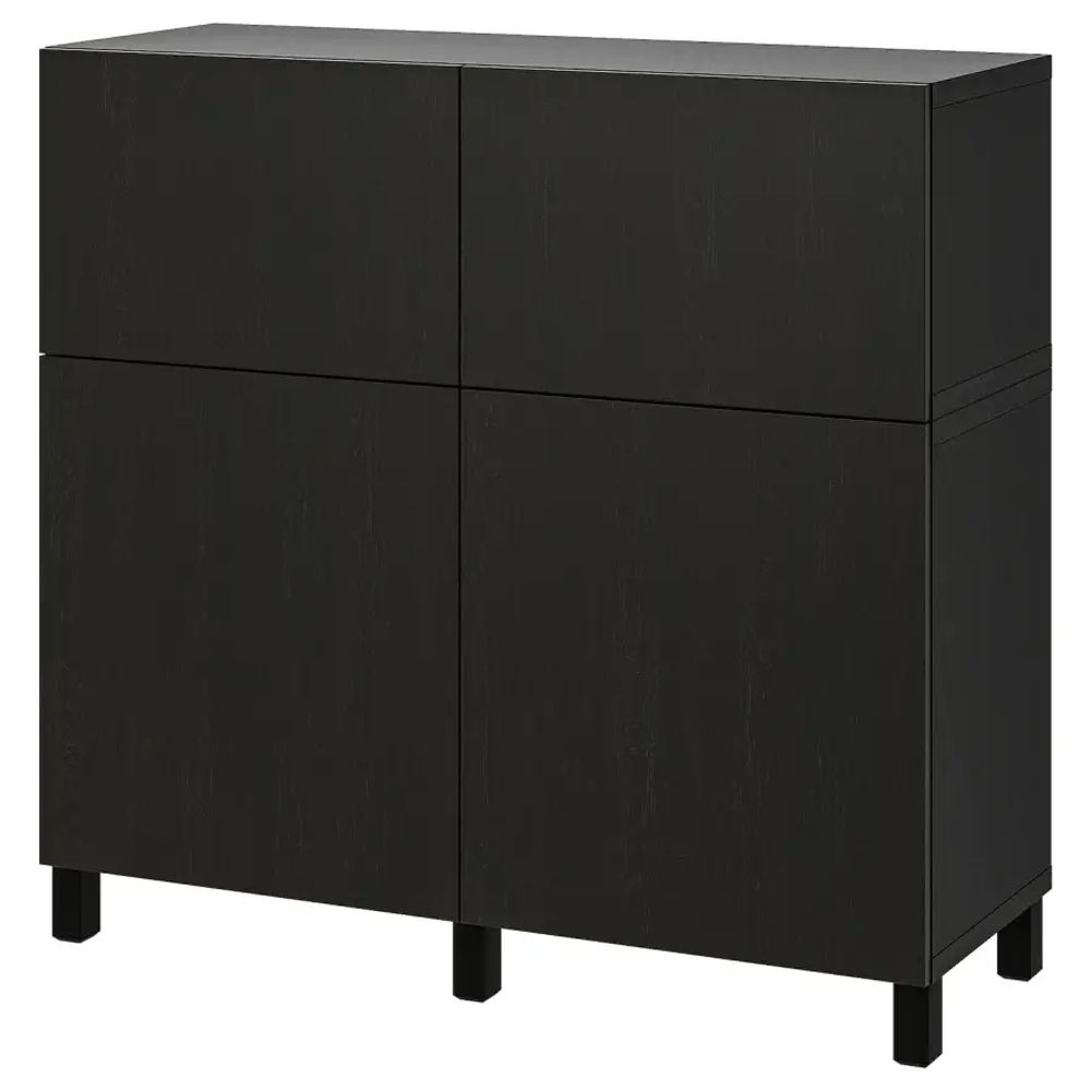 Комбинация для хранения - IKEA BESTÅ/BESTA/ БЕСТА/БЕСТО ИКЕА, 120x42x112 см, черный,