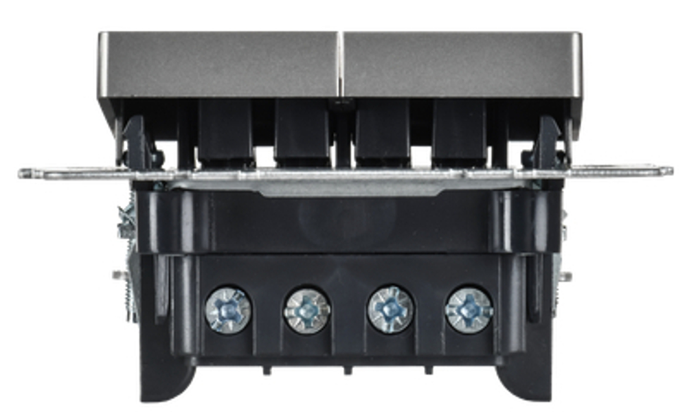 BRITE Выключатель 2-клавишный перекрестный 10А ВС10-2-3-БрС сталь IEK