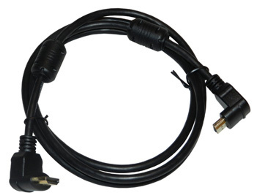 Аудио видео кабель HDMI-HDMI угловой, GOLD 1,5 м