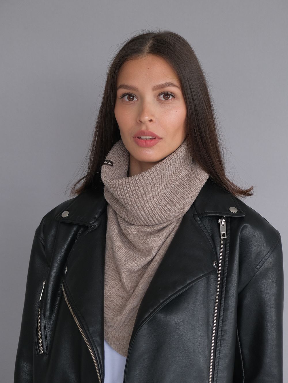 Манишка вязаная (Тауп)