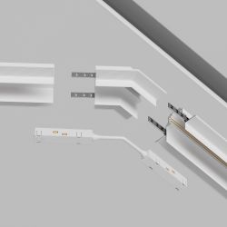 Угол для соединения 135° встраиваемого однофазного шинопровода Maytoni Gravity TRA010CLO-42W