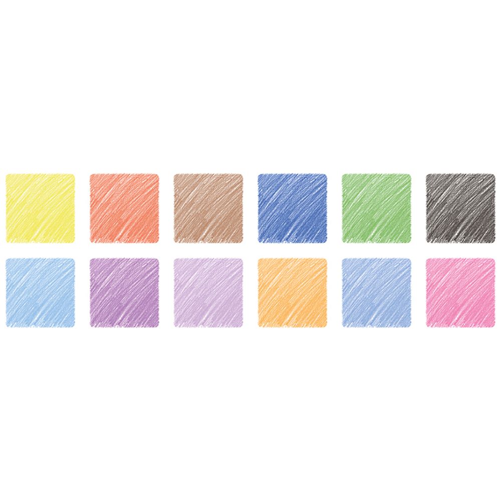 Карандаши пластиковые цветные 12цв. Спейс Подводный мир