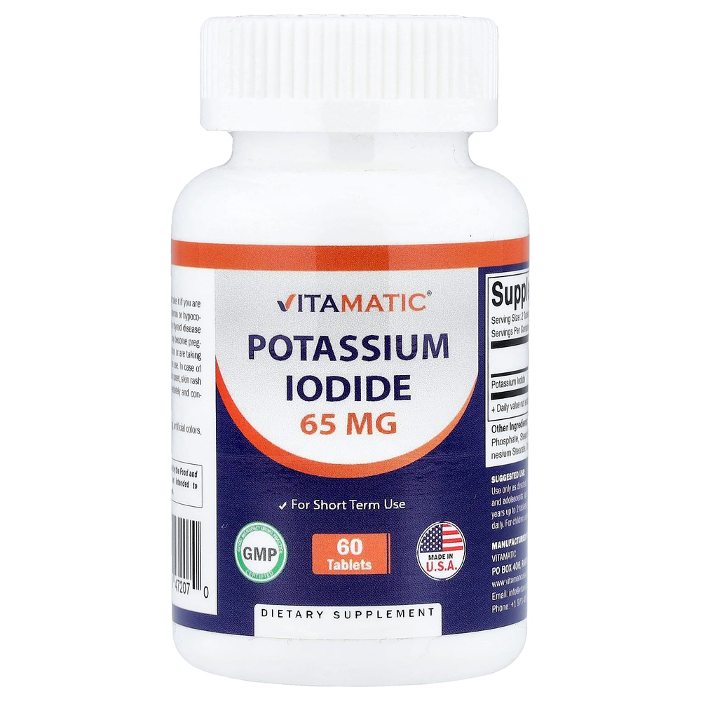 Vitamatic, йодид калия, 60 таблеток (32,5 мг в 1 таблетке)