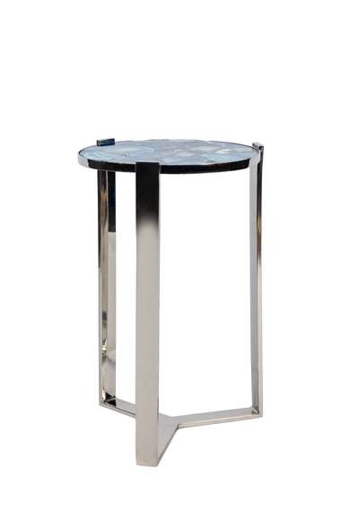 Кофейный столик Blue Agate silver L