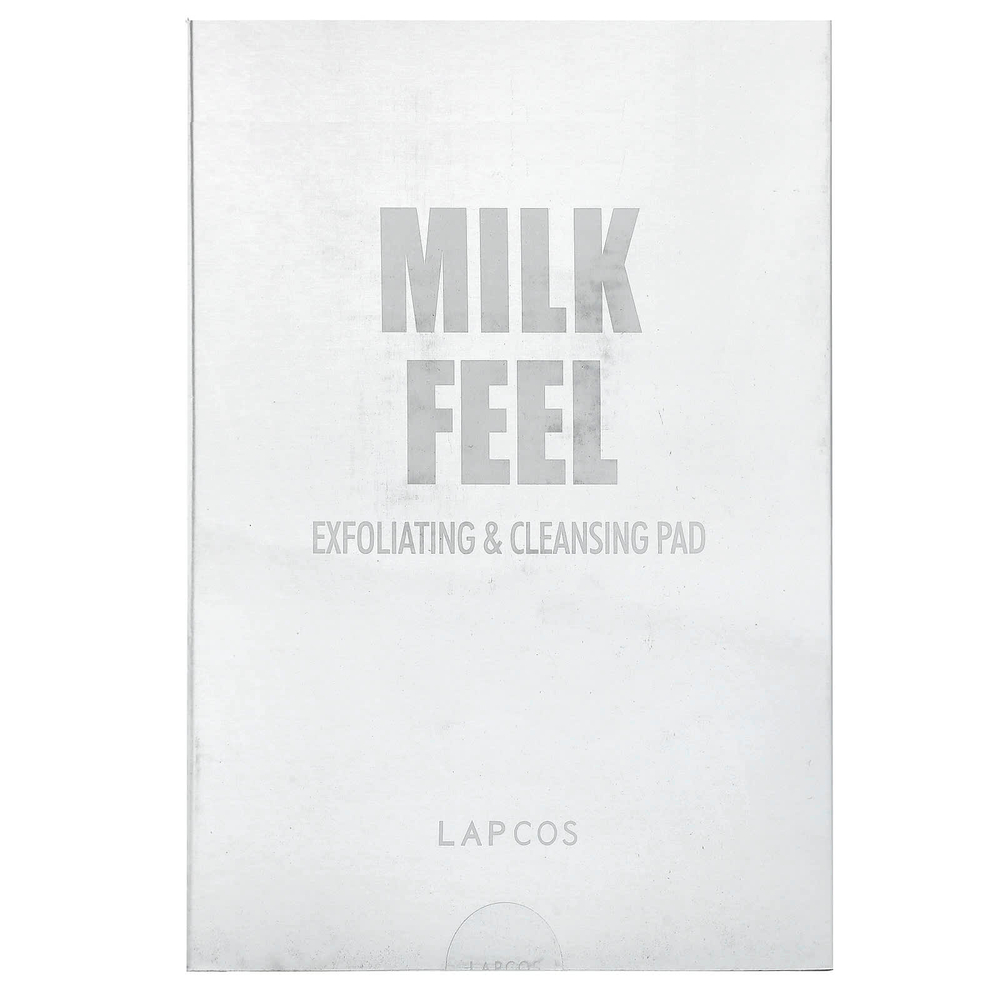 Lapcos, Milk Feel, отшелушивающие и очищающие салфетки, 5 салфеток по 7 г (0,24 унции)