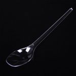 Ложка чайная одноразовая пластиковая 125 мм, прозрачная, КОМПЛЕКТ 100 шт., ЭТАЛОН, WELDAY, 607831