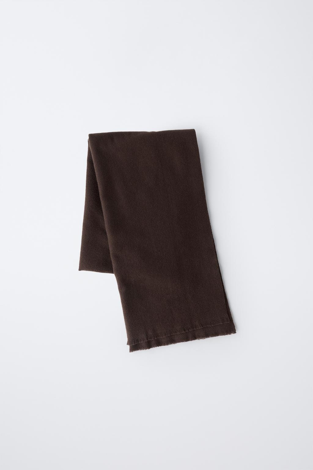 ZARA ШАРФ ИЗ МЯГКОЙ ТКАНИ, КОРИЧНЕВЫЙ