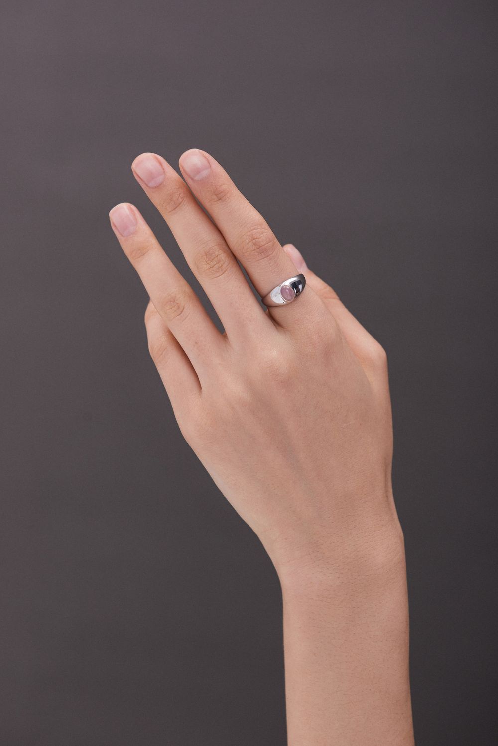 Кольцо Crystal EYE с розовым агатом