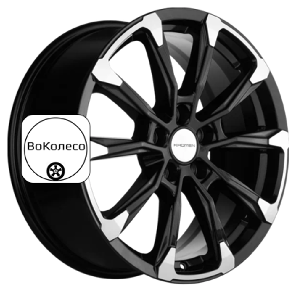 7,5x18/5x112 ET43 D57,1 KHW1808 (Kodiaq/Tiguan) Black-FP Khomen Wheels