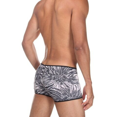 Белые облегающие трусы-боксеры с принтом (Размер: S) (Цвет: белый)