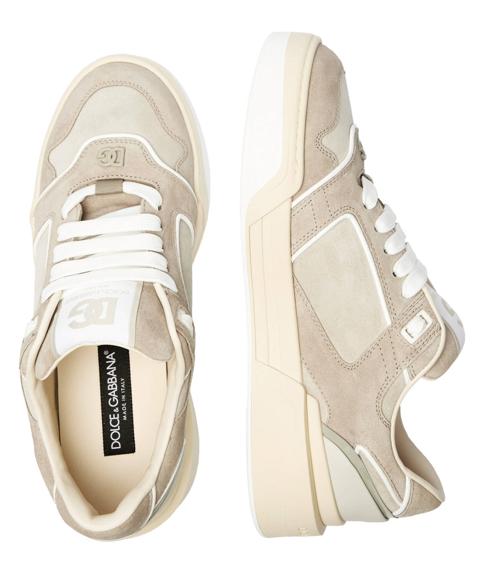 Кожаные кроссовки рома Dolce & Gabbana - бежевый(CS2241 AW322)
