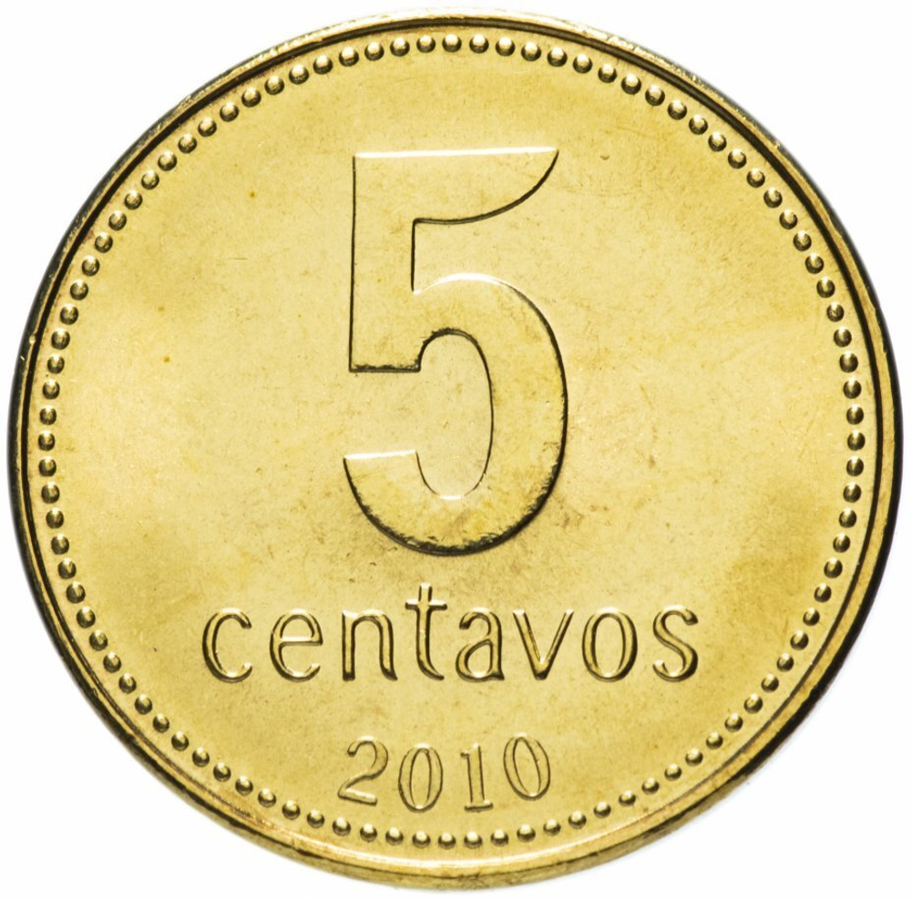 5 сентаво. Аргентина. 2010 год. UNC