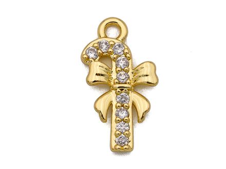 Подвеска "Леденец-Палочка" 13,5мм, со стразами