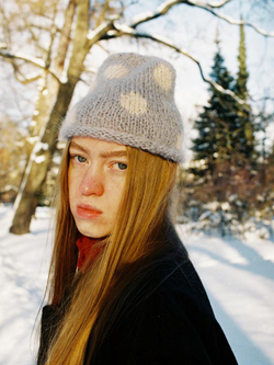 Шапка Jacob Cro Dots "Grey/Cream"