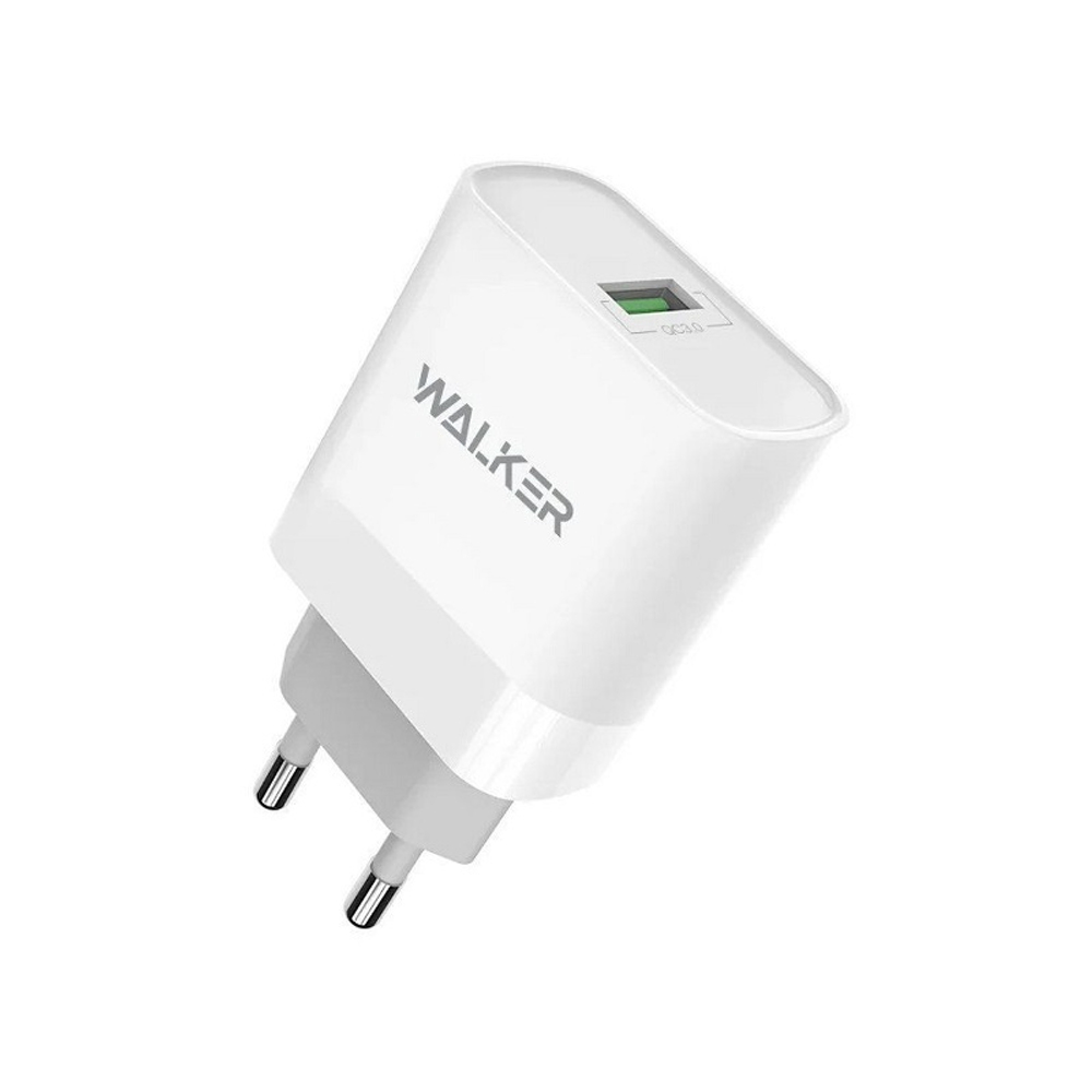 Сетевое зарядное устройство Walker WH-35,USB (2.4А), белый