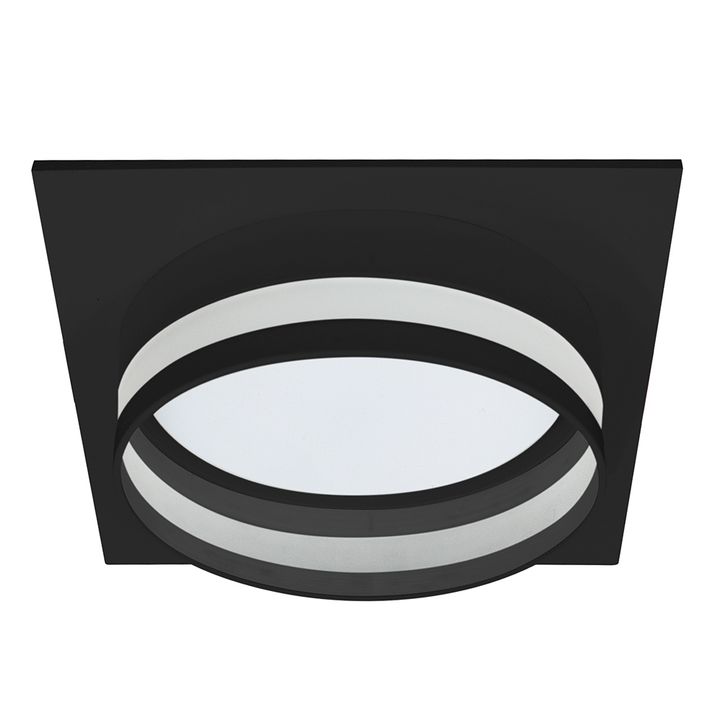 Светильник встраиваемый Feron DL703 LUNA потолочный GX70 черный квадрат 51100