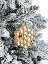 Винтажная стеклянная подвеска Медовый переполох h-11 см., 1 шт., Karlsbach (12866)