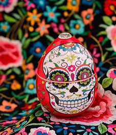 Red skull, свеча Skull collection, Ladenac Milano