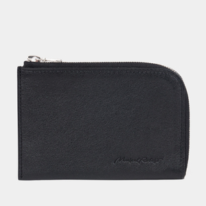 Мини-кошелек Aven из кожи теленка черного цвета