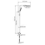 Комплект душевой Wasserkraft серебряный 25х42,5х98 см