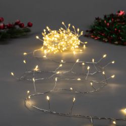 ULD-S1000-250-DTA WARM WHITE IP20 DEWDROP Гирлянда светодиодная Роса. 10м. 250 светодиодов. Теплый белый свет. Провод прозрачный. ТМ Uniel