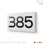 Номер на дверь 385, табличка на дверь для офиса, квартиры, кабинета, аудитории, склада, белая 120х70 мм, Айдентика Технолоджи
