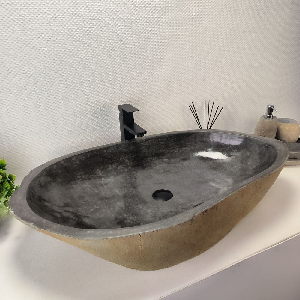 Раковина из речного камня RS-63641 (87*50*17) 0125