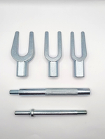 Съемник шаровых опор вилочного типа и рулевых тяг, вилка (5 предметов). Набор вилочных съемников шаровых соединений